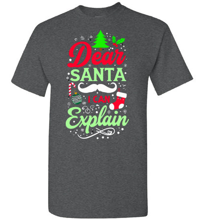 Dear Santa I Can Explain Tee Shirt Top T-Shirt