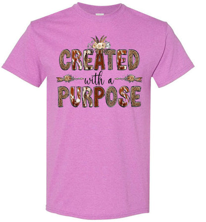 Created With A Purpose Graphic Tee Shirt Top