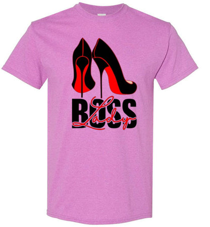 Boss Lady Stiletto High Heel Shoes Tee Shirt Top