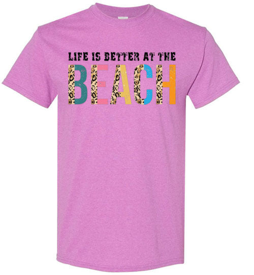 Life Is Better At The Beach Graphic Tee Shirt Top T-Shirt