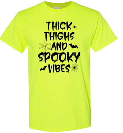 Thick Thighs And Spooky Vibes Graphic Print T-Shirt Top