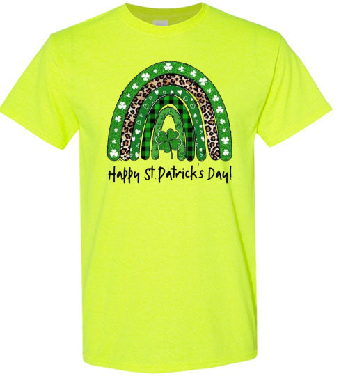 Lucky Irish Rainbow Graphic Tee Shirt Top T-Shirt