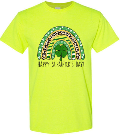 St Patrick's Day Irish Rainbow Graphic Tee Shirt Top T-Shirt