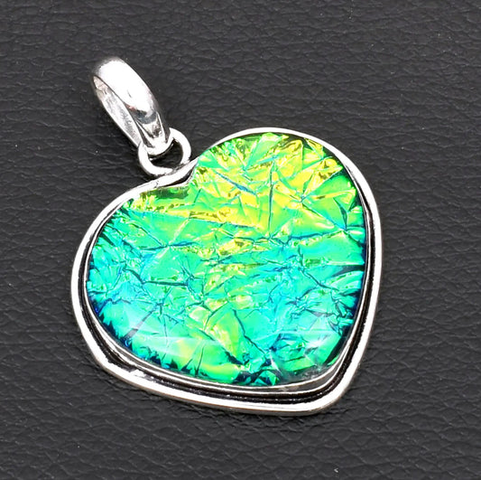 1.92" Triplet Opal .925 Sterling Silver Overlay Pendant