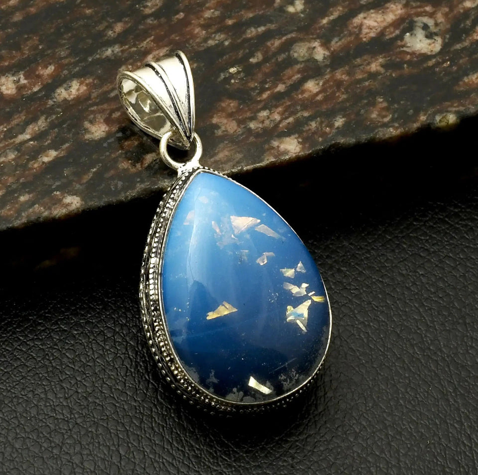 2.4" Doublet Opal .925 Sterling Silver Overlay Pendant