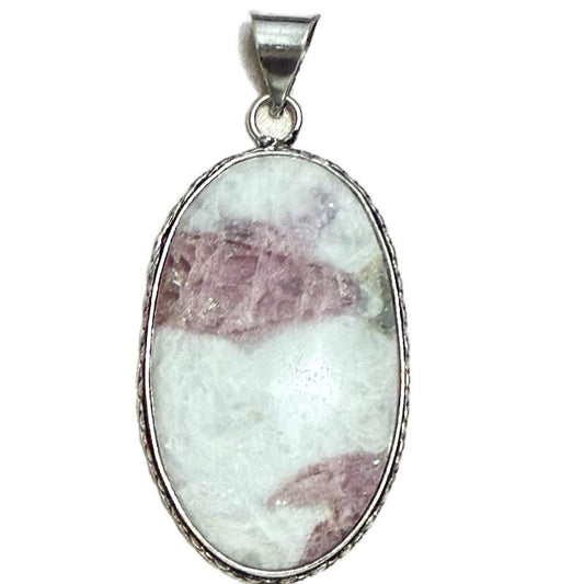 Pink Tourmaline .925 Sterling Silver Overlay Pendants