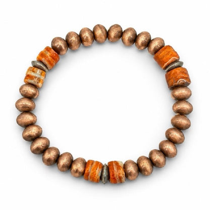 Copper Beaded and Natural Stone Bracelets