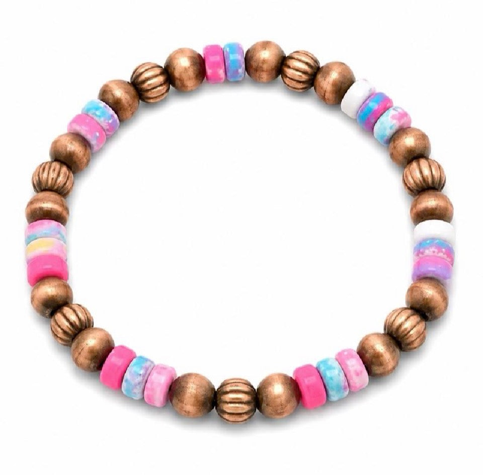 Copper Beaded and Natural Stone Bracelets