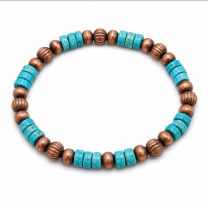 Copper Beaded and Natural Stone Bracelets