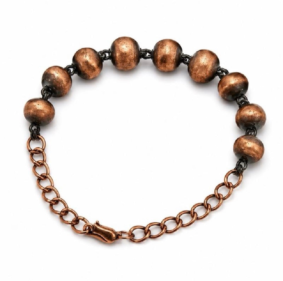 Copper Beaded and Natural Stone Bracelets