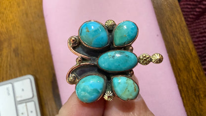 Pure Copper Natural Stone Rings