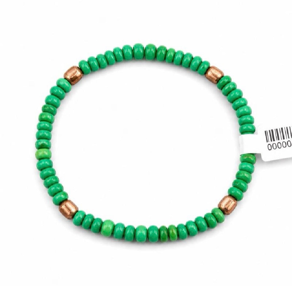 Copper Beaded and Natural Stone Bracelets