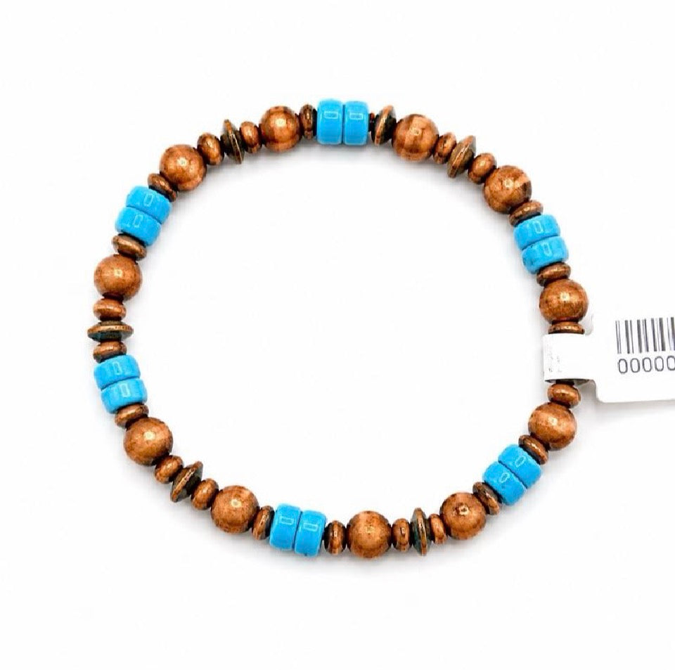 Copper Beaded and Natural Stone Bracelets