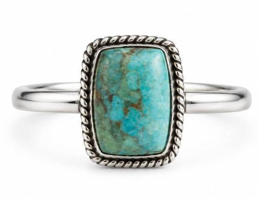 Size 6.25 Turquoise .925 Sterling Silver Ring