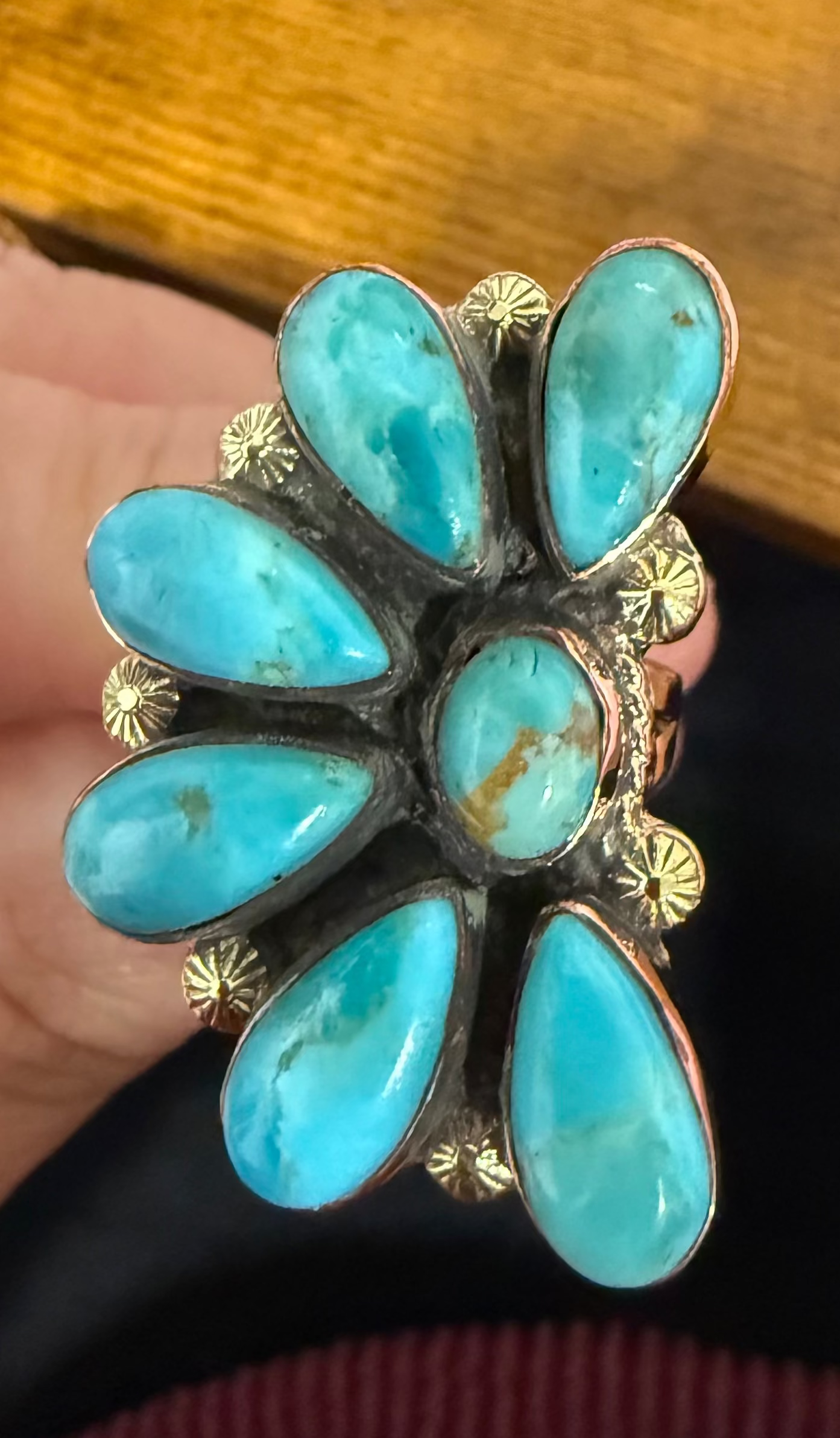 Pure Copper Natural Stone Rings