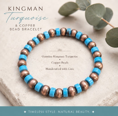 Copper Beaded and Natural Stone Bracelets