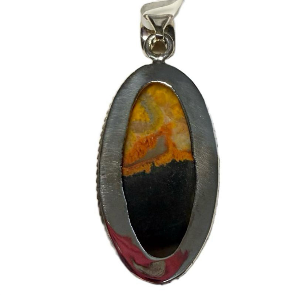 Bumble Bee Jasper .925 Sterling Silver Pendant