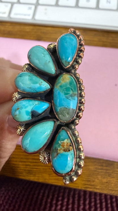 Pure Copper Natural Stone Rings