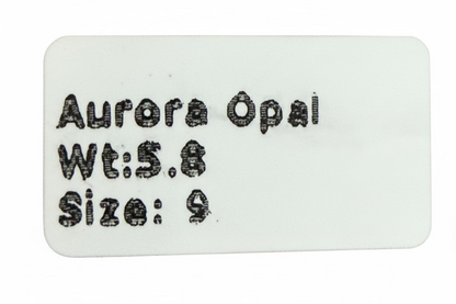 Size 9 Aurora Opal .925 Solid Sterling Silver Butterfly Ring