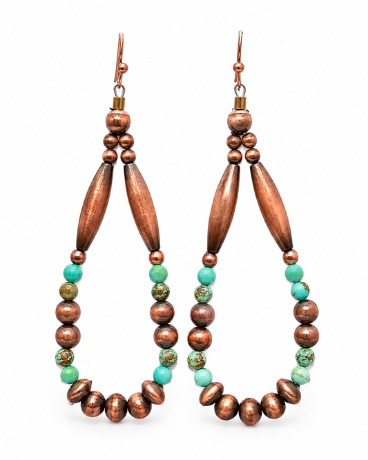 Copper & Turquoise Dangle Earrings