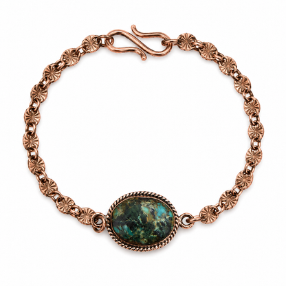 Copper Beaded and Natural Stone Bracelets
