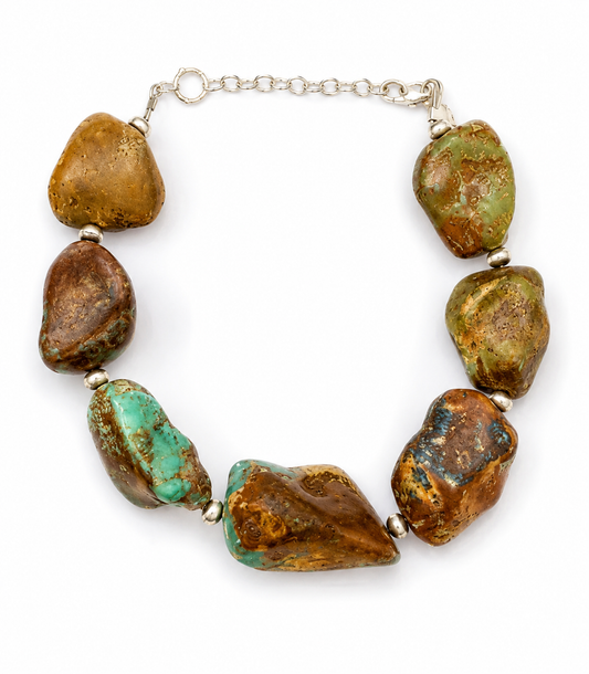 7-8” Royston Nugget .925 Sterling Silver Bracelet