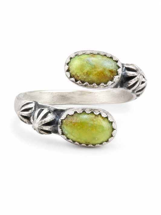 Palamino Turquoise Adjustable Bypass .925 Sterling Silver Ring