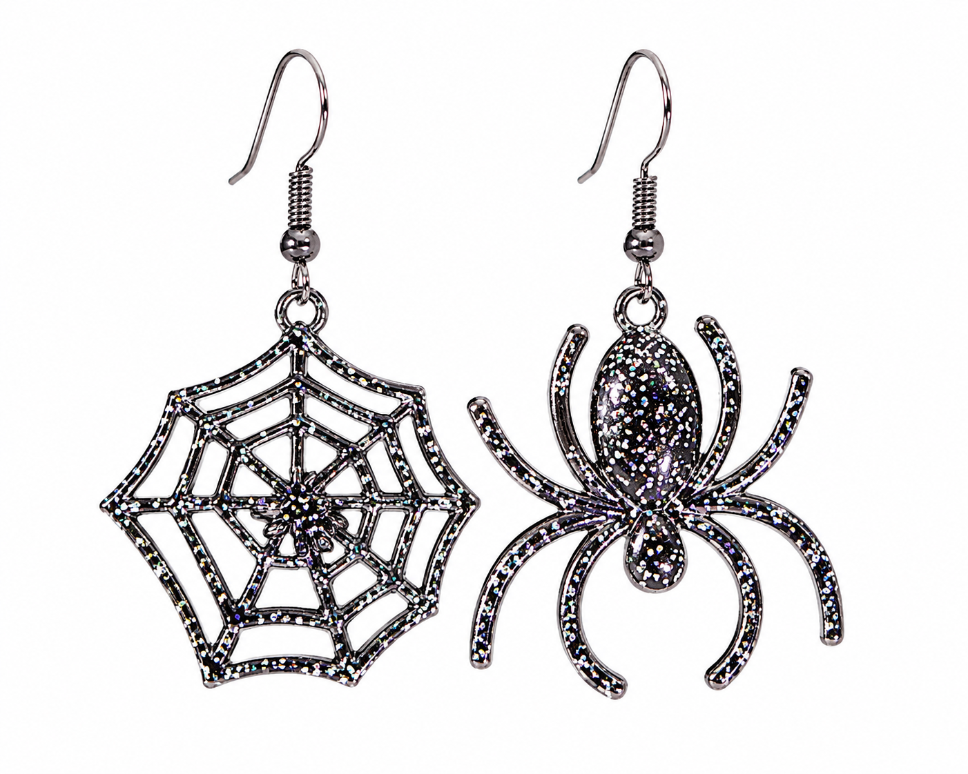 Spider Web Halloween Gothic Punk Earrings