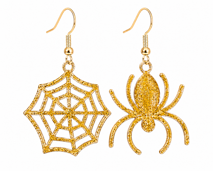 Spider Web Halloween Gothic Punk Earrings