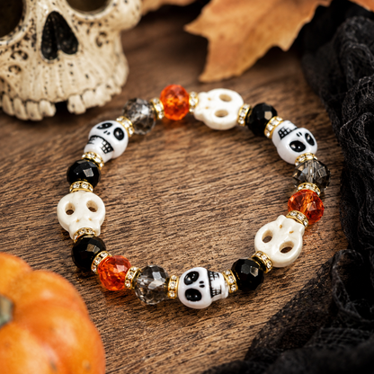 Stretchy Skull Halloween Gothic Punk Bracelet