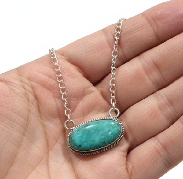 Turquoise .925 Sterling Silver Necklace