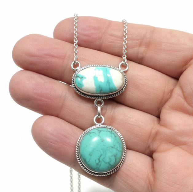 Turquoise .925 Sterling Silver Necklace