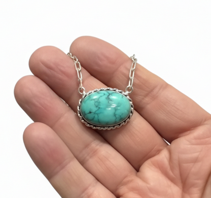 Turquoise .925 Sterling Silver  Necklace