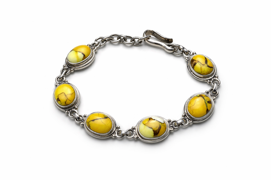 Honey Dahlia .925 Solid Sterling Silver Bracelet
