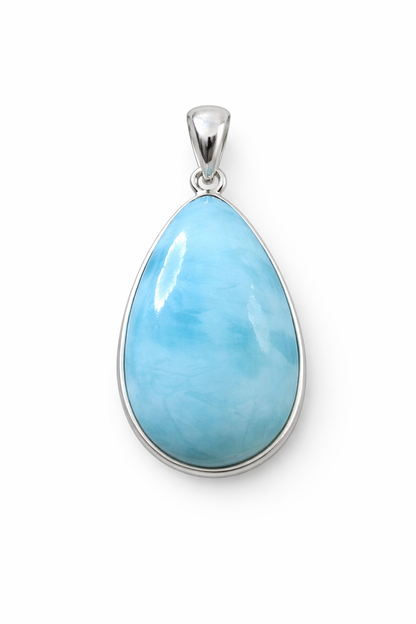 Larimar .925 Solid Sterling Silver Pendant