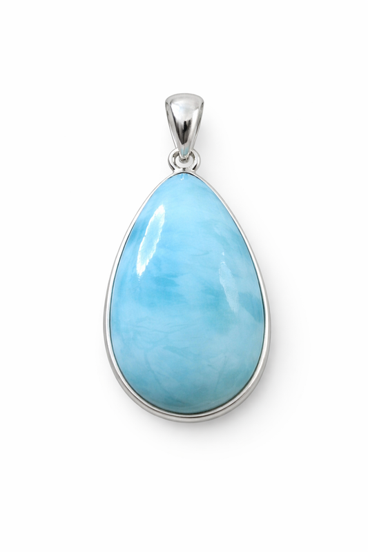 Larimar .925 Solid Sterling Silver Pendant