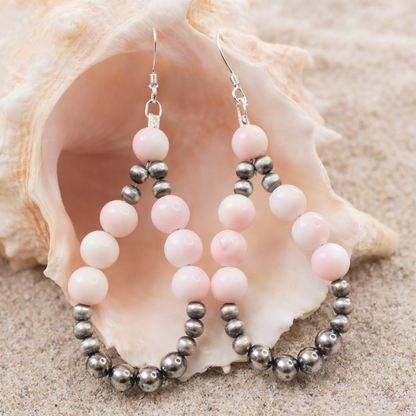 Pink Conch Shell .925 Sterling Silver Earrings
