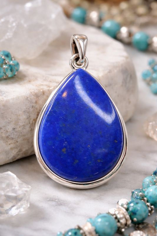 Lapis Lazuli .925 Solid Sterling Silver Pendant