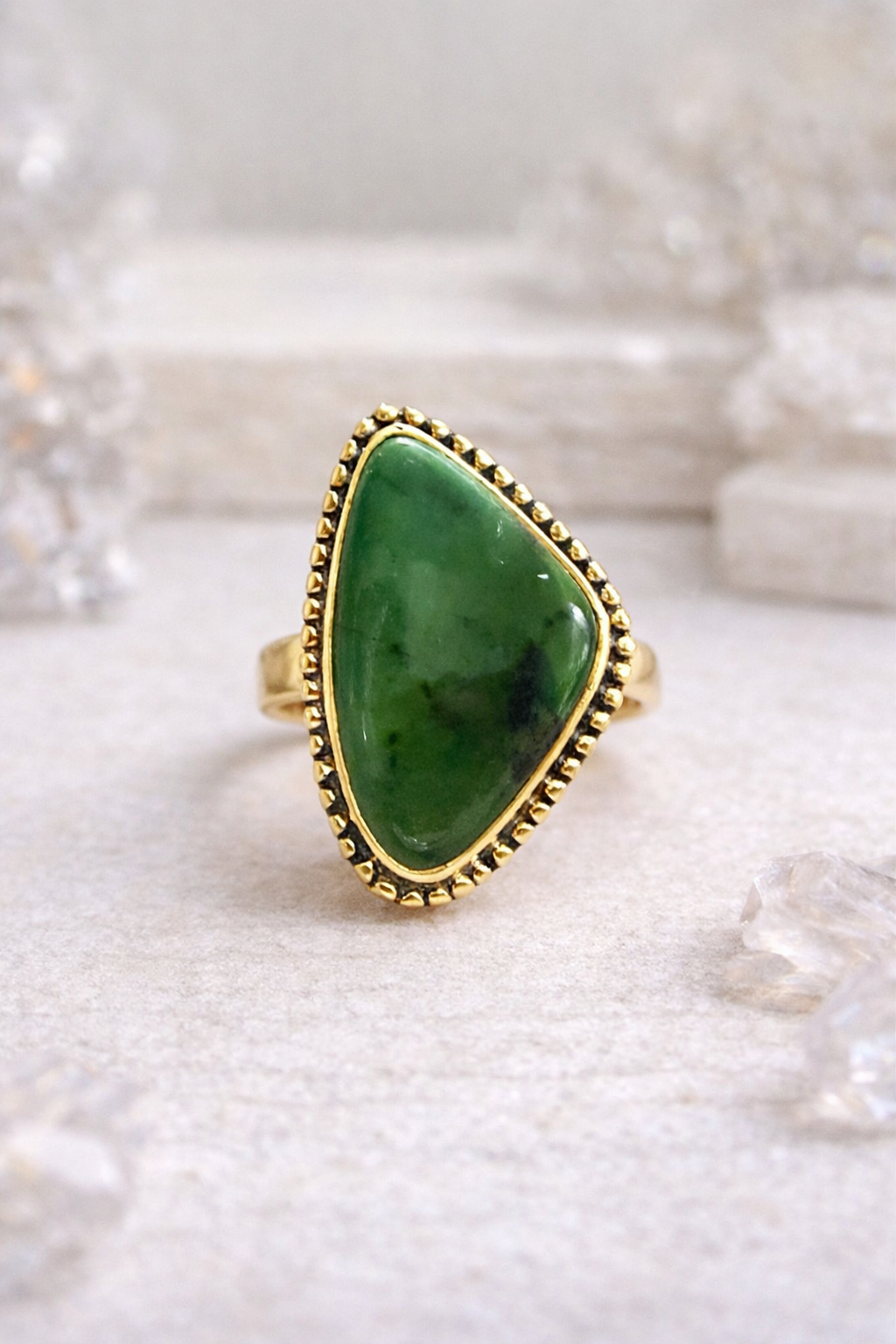 Size 10 Green Turquoise 925 Solid Sterling Silver Ring