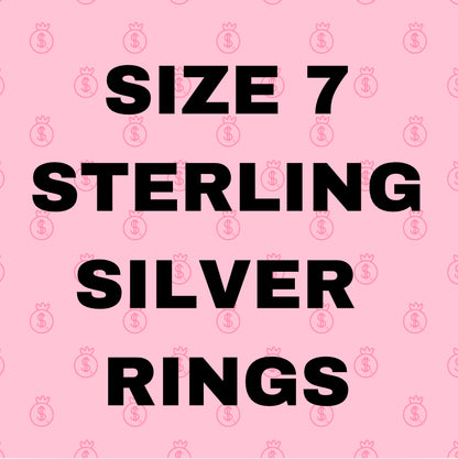 Size 7 Sterling SIlver Rings