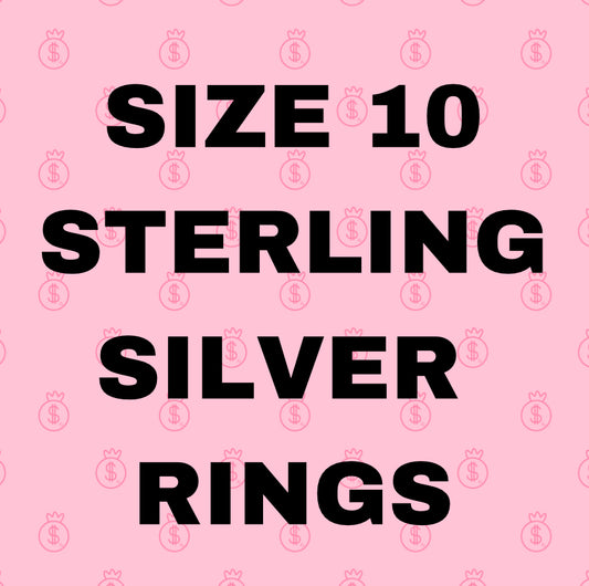 Size 10 Sterling SIlver Rings