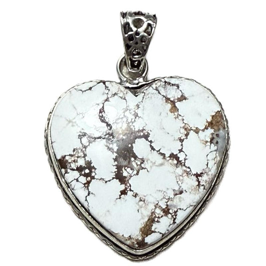 White Horse Jasper .925 Sterling SIlver Overlay Pendants