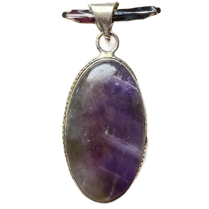 Amethyst .925 Sterling Silver Overlay Pendant