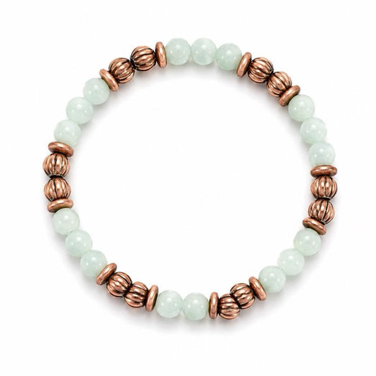 Paloma Jade Copper Stretchy Natural Stone Bracelet