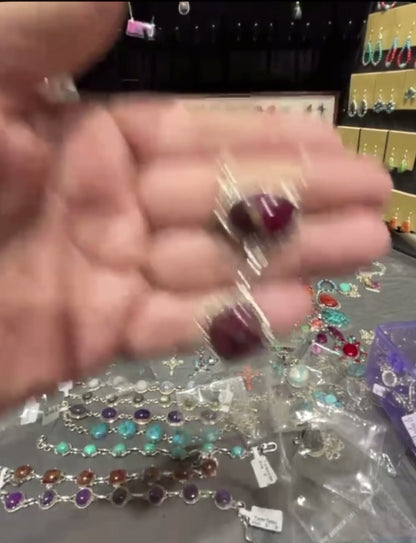 Rose Dahlia .925 Sterling Silver Lariat Necklace