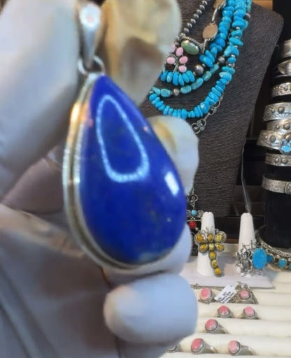 Lapis Lazuli .925 Solid Sterling Silver Pendant