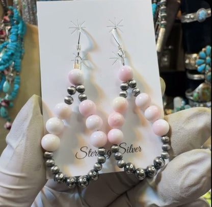 Pink Conch Shell .925 Sterling Silver Earrings