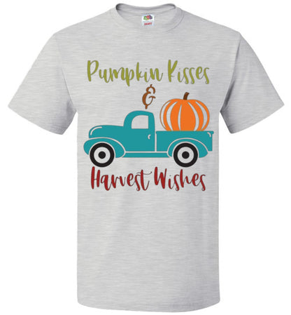 Pumpkin Kisses Harvest Fall Wishes Tee Shirt Top T-Shirt