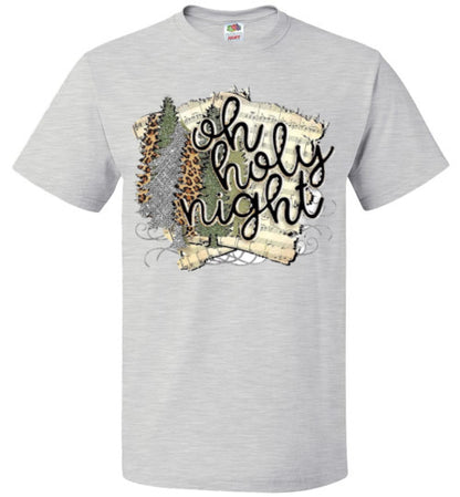Oh Holy Night Christmas Hymn Tee Shirt Top T-Shirt