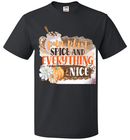 Pumpkin Spice and Everything Nice Fall Tee Shirt Top T-Shirt
